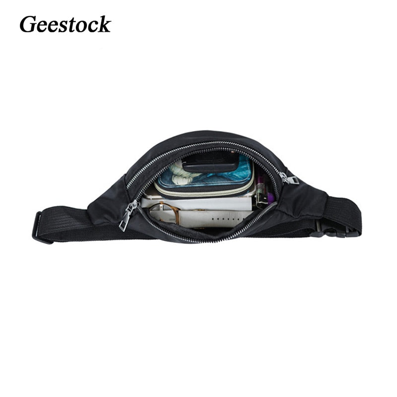 Geestock Waist Pack Bags for Women Nylon Fanny Packs Casual Women's Chest Bags Man Belt Pouch Travel Hip Bag Sport Purses Pocket