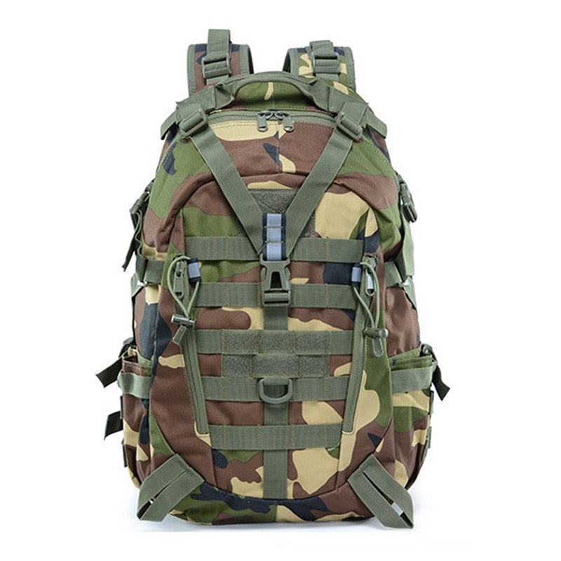 40L Camping Backpack Military Bag Men Travel Bags Tactical Army Molle Climbing Rucksack Hiking Outdoor Reflective Bag XA714A