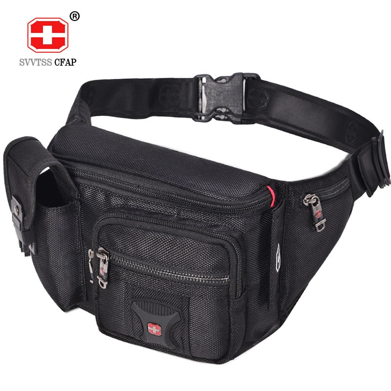 Multifunctional Waist Bag Belt Men Fanny Pack Casual Phone Pouch Women Black More Pockets Small Male Waist Pack Unisex