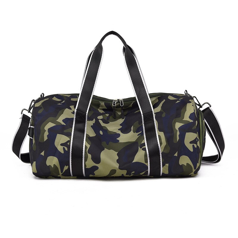 Separate Dry And Wet Gym Bag Shoe Warehouse Sports Bag Short-distance Travel Bag Female And Male Camouflage Oxford Cloth Large-c