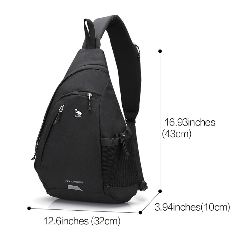 OIWAS Men Shoulder Bag Crossbody Bags Boys College Student Cycling Sports Short Trip Casual Versatile Male Fashion Sling Daypack