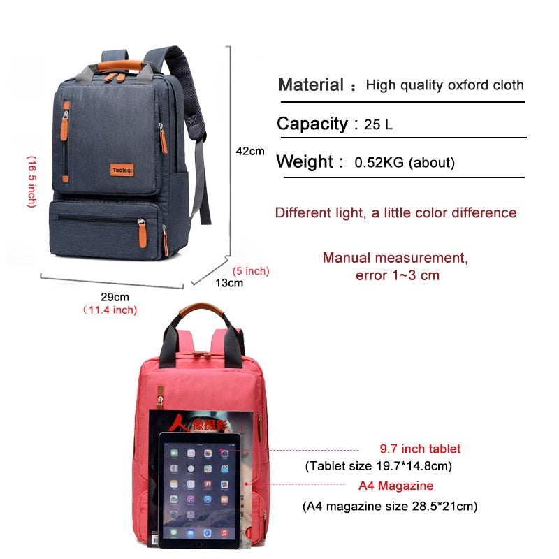 Casual Business Men Computer Backpack Light 15 inch Laptop Bag 2022 Waterproof Oxford cloth Lady Anti-theft Travel Backpack Gray