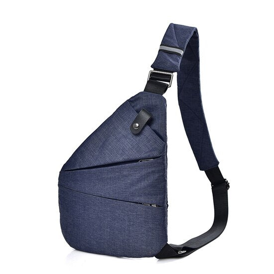 DIDA BEAR Summer Black Single Shoulder Bags for Men Waterproof Nylon Anti Theft Crossbody bags Male Chest Bag Blue Red