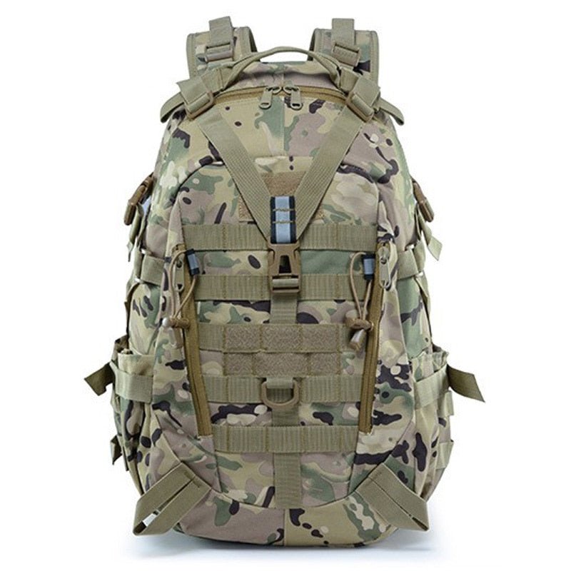 40L Camping Backpack Military Bag Men Travel Bags Tactical Army Molle Climbing Rucksack Hiking Outdoor Reflective Bag XA714A