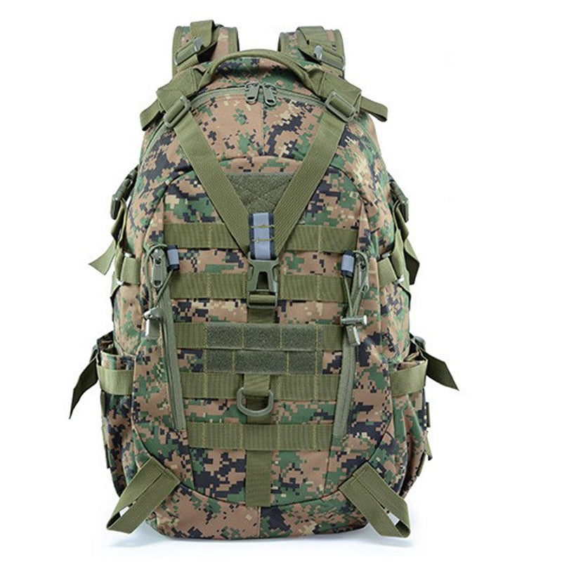 40L Camping Backpack Military Bag Men Travel Bags Tactical Army Molle Climbing Rucksack Hiking Outdoor Reflective Bag XA714A