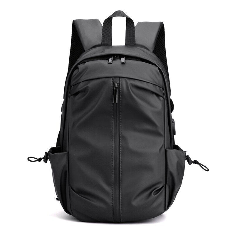 15.6-inch Laptop Backpack For Men USB Socket Outdoor Travel Backbag Youth School Bag 2022 Male Daily Work Brand Backpack Black