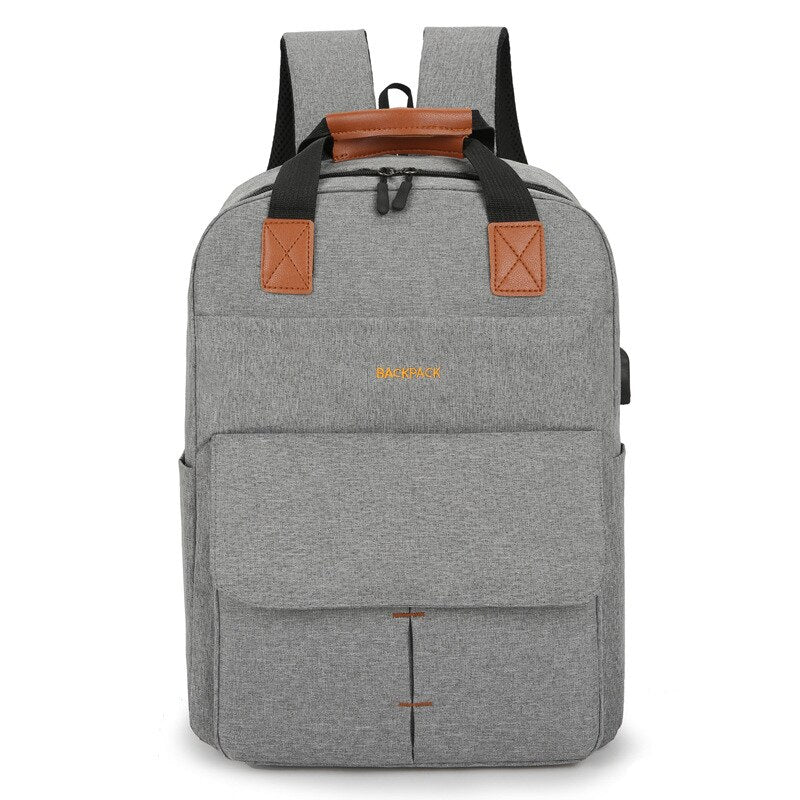 New Casual Nylon Men Backpack USB Charging Business Travel Backpack Men Large Capacity Laptop Backpack Men Concise School Bag