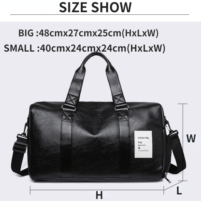 Gym Bag Leather Sports Bags Dry Wet Bags Men Training for Shoes Fitness Yoga Travel Luggage Shoulder Sac De Sport Bag