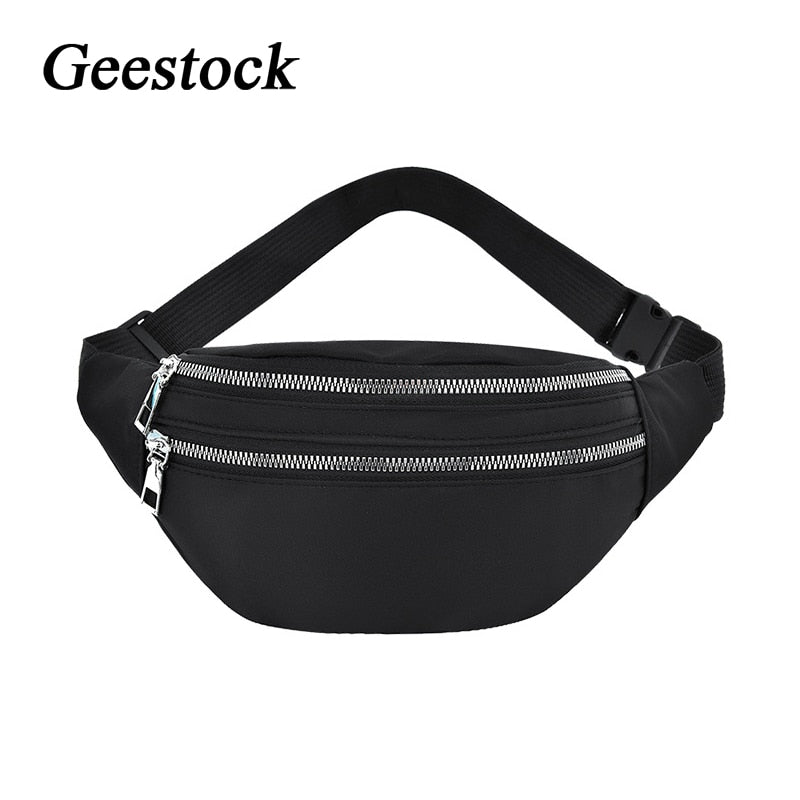 Geestock Waist Pack Bags for Women Nylon Fanny Packs Casual Women's Chest Bags Man Belt Pouch Travel Hip Bag Sport Purses Pocket