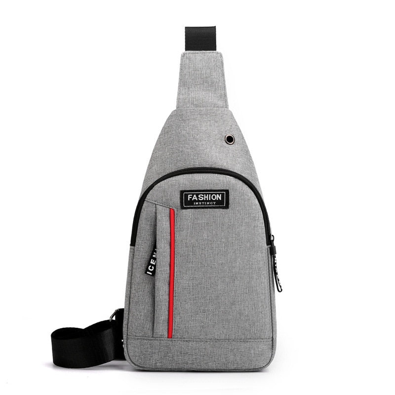 Wholesale Chest Bag 2022 New Casual Men'S Oxford Cloth Sports Messenger Bag Shoulder Usb Charging Hole Small Backpack