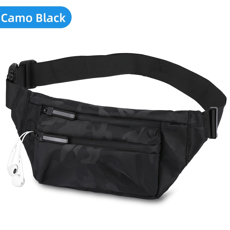 HcanKcan Waterproof Men's Waist Bag Casual Chest Pack Fashion Crossbody Bags For Men Multifunctional Shoulder Bag Man Belt Pouch