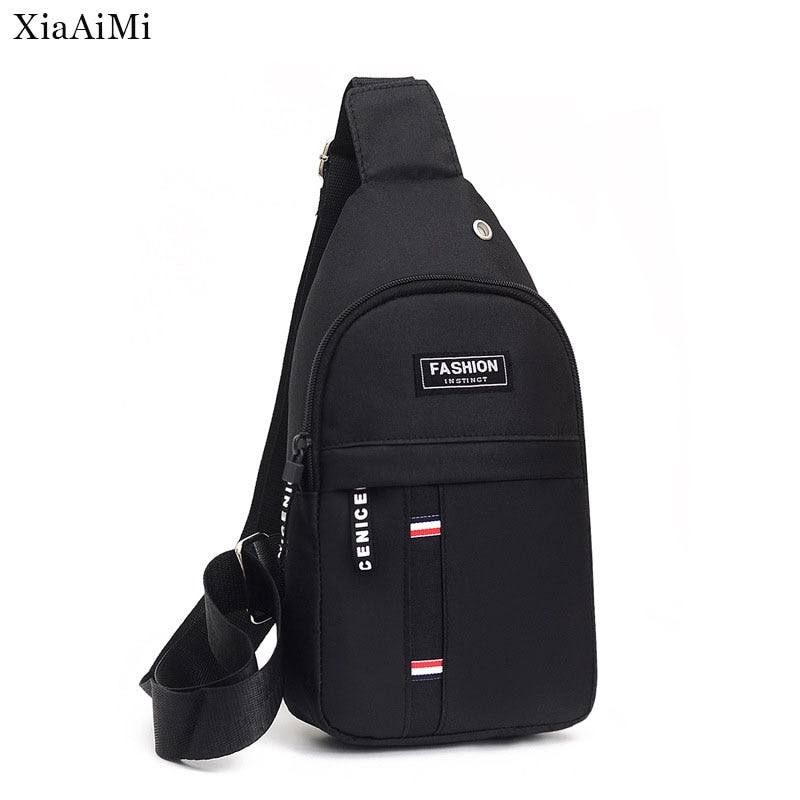 Wholesale Chest Bag 2022 New Casual Men'S Oxford Cloth Sports Messenger Bag Shoulder Usb Charging Hole Small Backpack