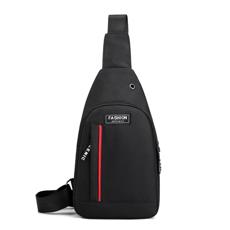 Wholesale Chest Bag 2022 New Casual Men'S Oxford Cloth Sports Messenger Bag Shoulder Usb Charging Hole Small Backpack