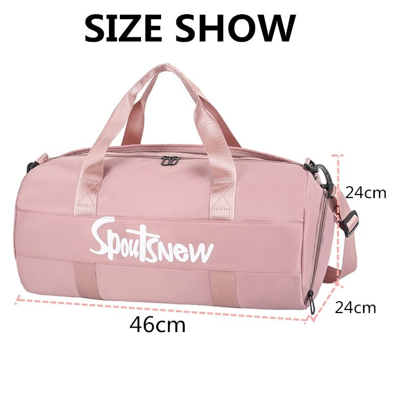 2022 New Cheap Sequins Black Gym Bag Women Shoe Compartment Waterproof Sport Bags for Fitness Training Yoga Bolsa Sac De Sport