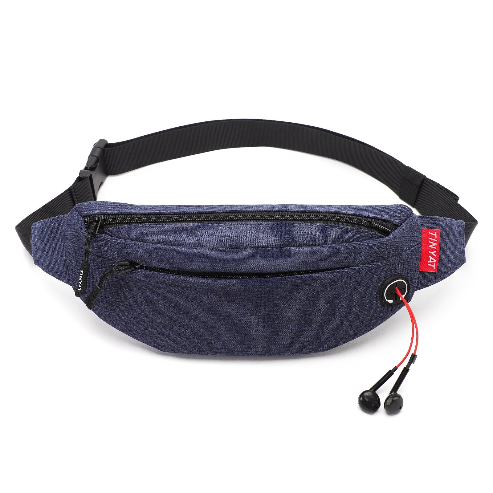 TINYAT Men Waist Bag Pack Purse Casual Large Phone Belt Bag Pouch Women's Canvas Travel Phone Bag Fanny Banana Bag Hip 4 Pockets