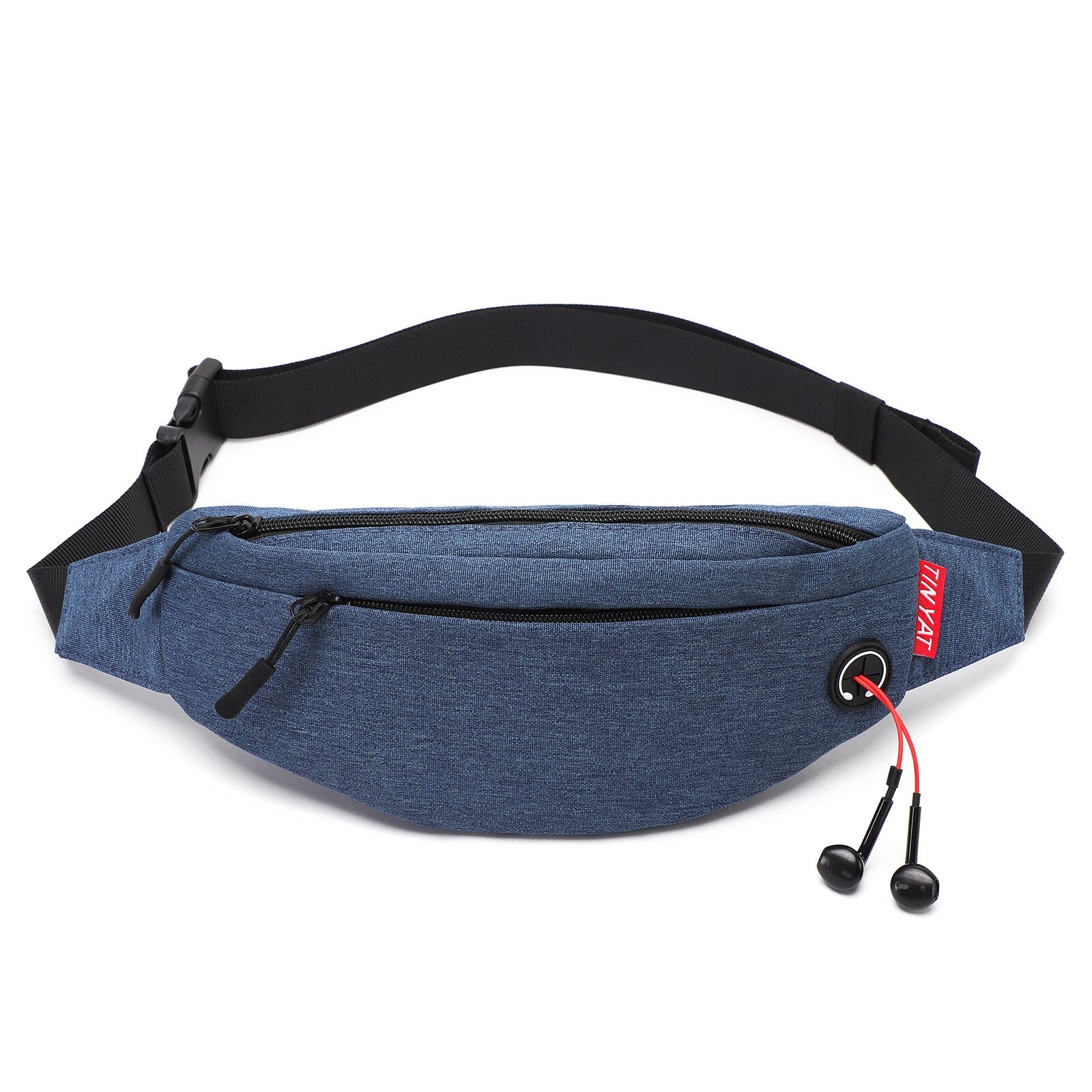 TINYAT Men Waist Bag Pack Purse Casual Large Phone Belt Bag Pouch Women's Canvas Travel Phone Bag Fanny Banana Bag Hip 4 Pockets